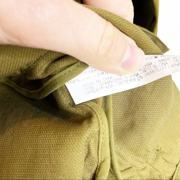 Zara | Khaki Frill Collar Long Sleeve Shaket - Picture 6 of 8